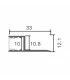 Perfil Aluminio DEF Empotrar Obra -2 Metros-