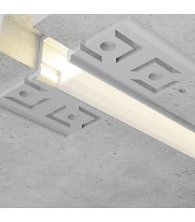 Perfil Aluminio JUT Empotrar Obra -2 Metros-