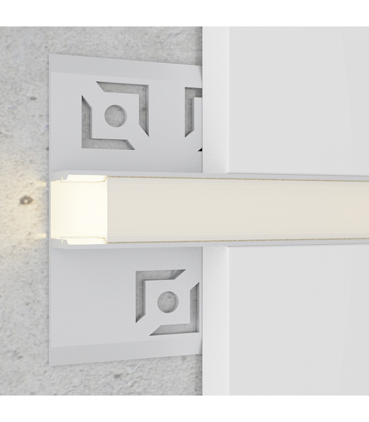 Perfil Aluminio ORER Empotrar Obra -2 Metros-