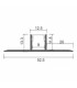 Perfil Aluminio ORER Empotrar Obra -2 Metros-