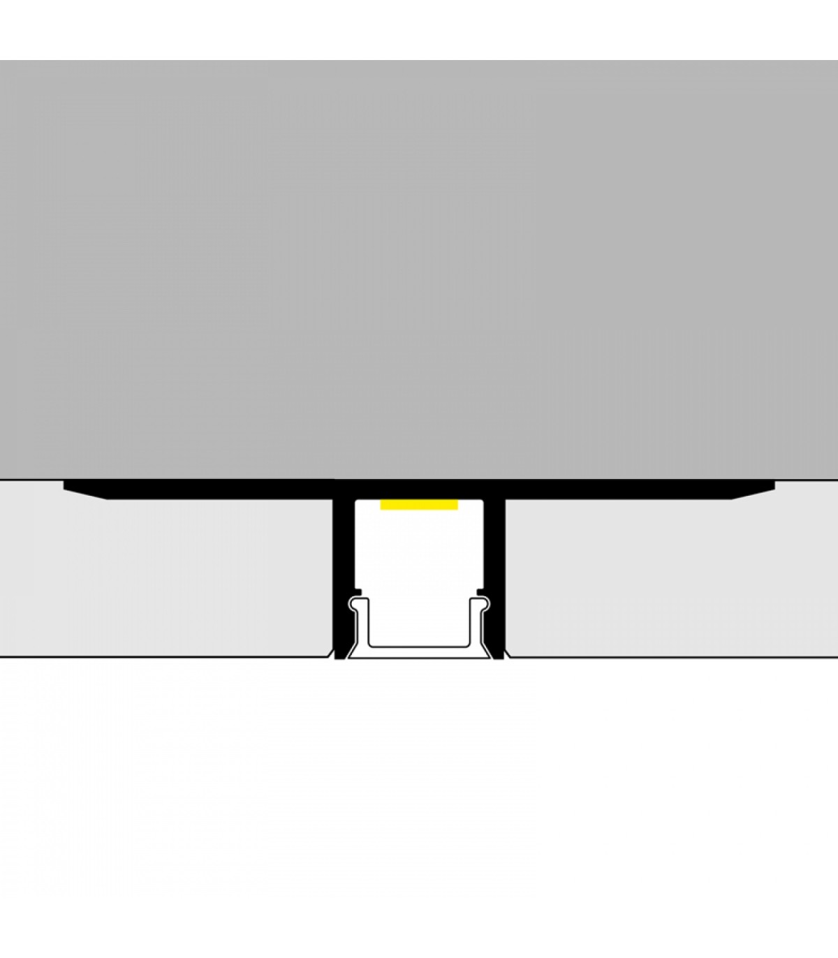 Perfil Aluminio ORER Empotrar Obra -2 Metros-