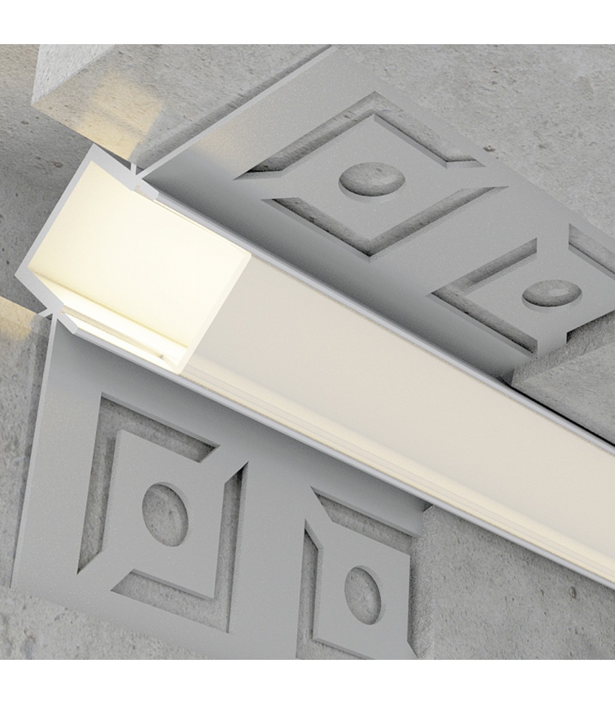 Perfil Aluminio ROLK Empotrar Obra -2 Metros-