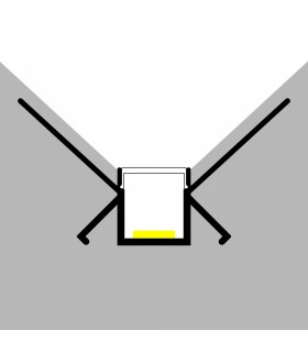 Perfil Aluminio ROLK Empotrar Obra -2 Metros-