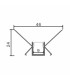 Perfil Aluminio ROLK Empotrar Obra -2 Metros-