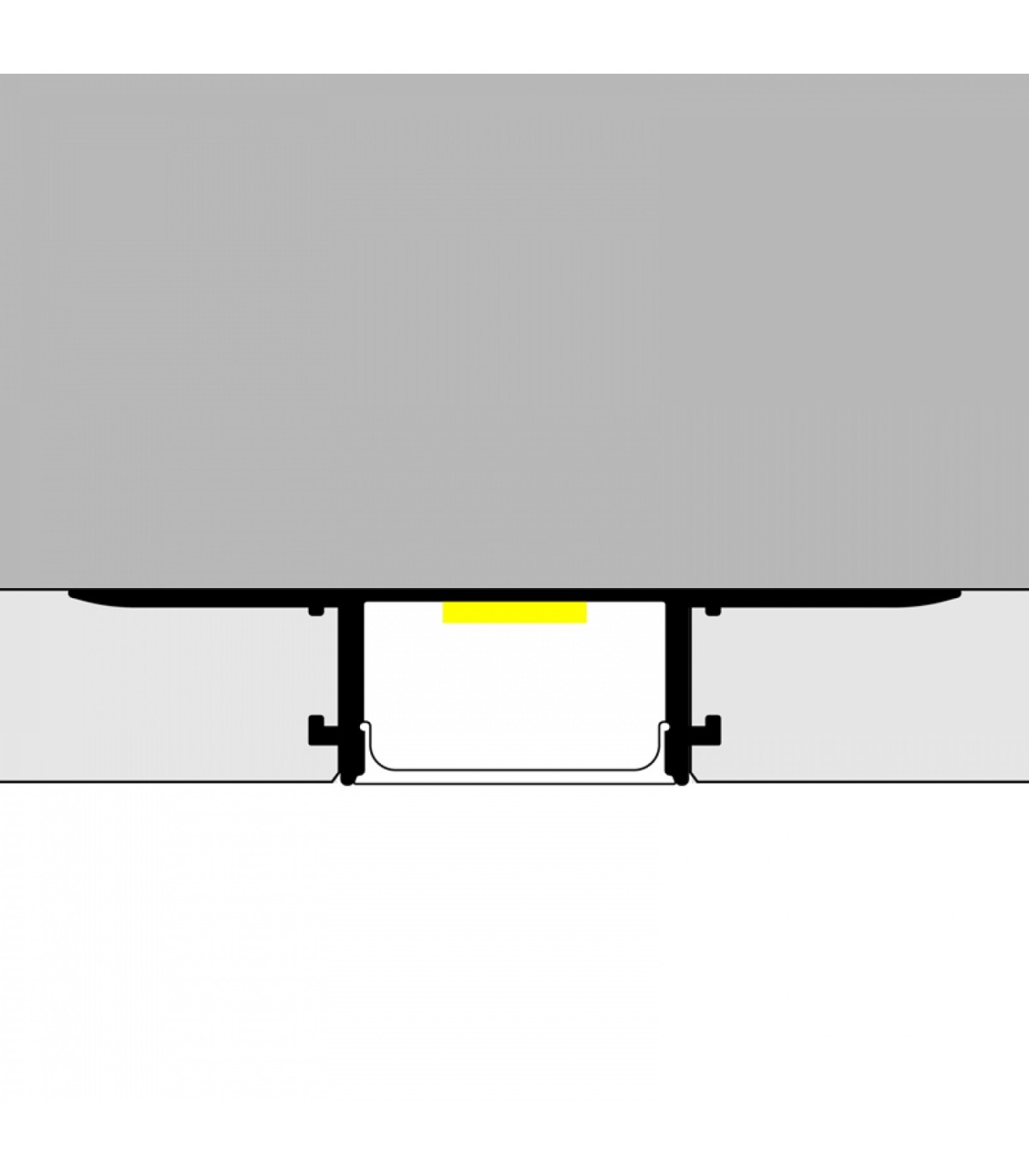 Perfil Aluminio BIRD Empotrar Obra -2 Metros-