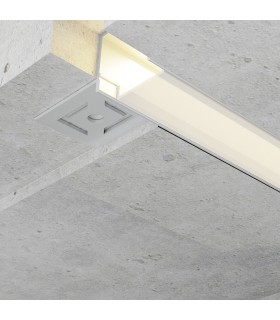 Perfil Aluminio GILG Empotrar Obra -2 Metros-