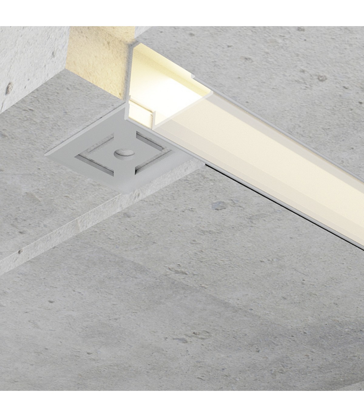 Perfil Aluminio GILG Empotrar Obra -2 Metros-