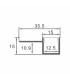 Perfil Aluminio GILG Empotrar Obra -2 Metros-