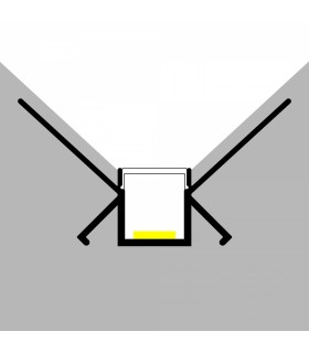 Perfil Aluminio LOR Empotrar Obra -2 Metros-