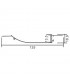 Perfil Aluminio CUE Lacado Blanco Empotrar Obra -2 Metros-