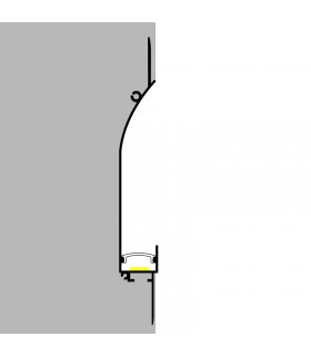 Perfil Aluminio CUE Lacado Blanco Empotrar Obra -2 Metros-