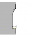 Perfil Aluminio CUE Lacado Blanco Empotrar Obra -2 Metros-