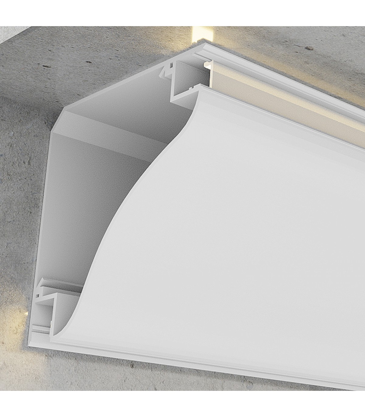 Perfil Aluminio Esquina BEAT Lacado Blanco Superficie -2 Metros-