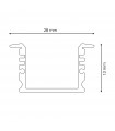 Perfil Aluminio SUBAQUA Empotrar IP65 -2 Metros-
