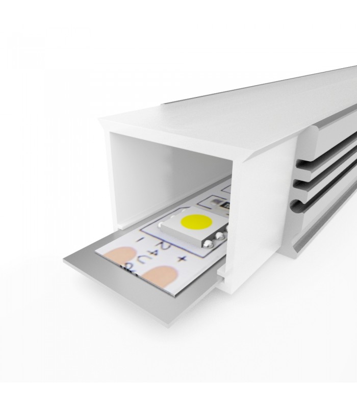 Perfil Aluminio AQUA Superficie IP65 -2 Metros-
