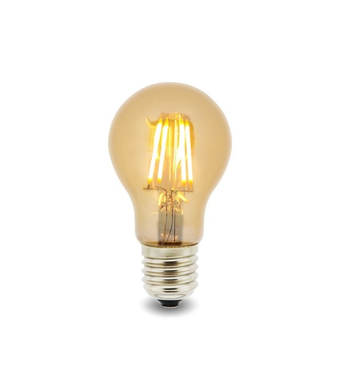 Bombilla LED filamento A60 4W 350Lm 330º E27 2500K Ambar Serie VINTAGE