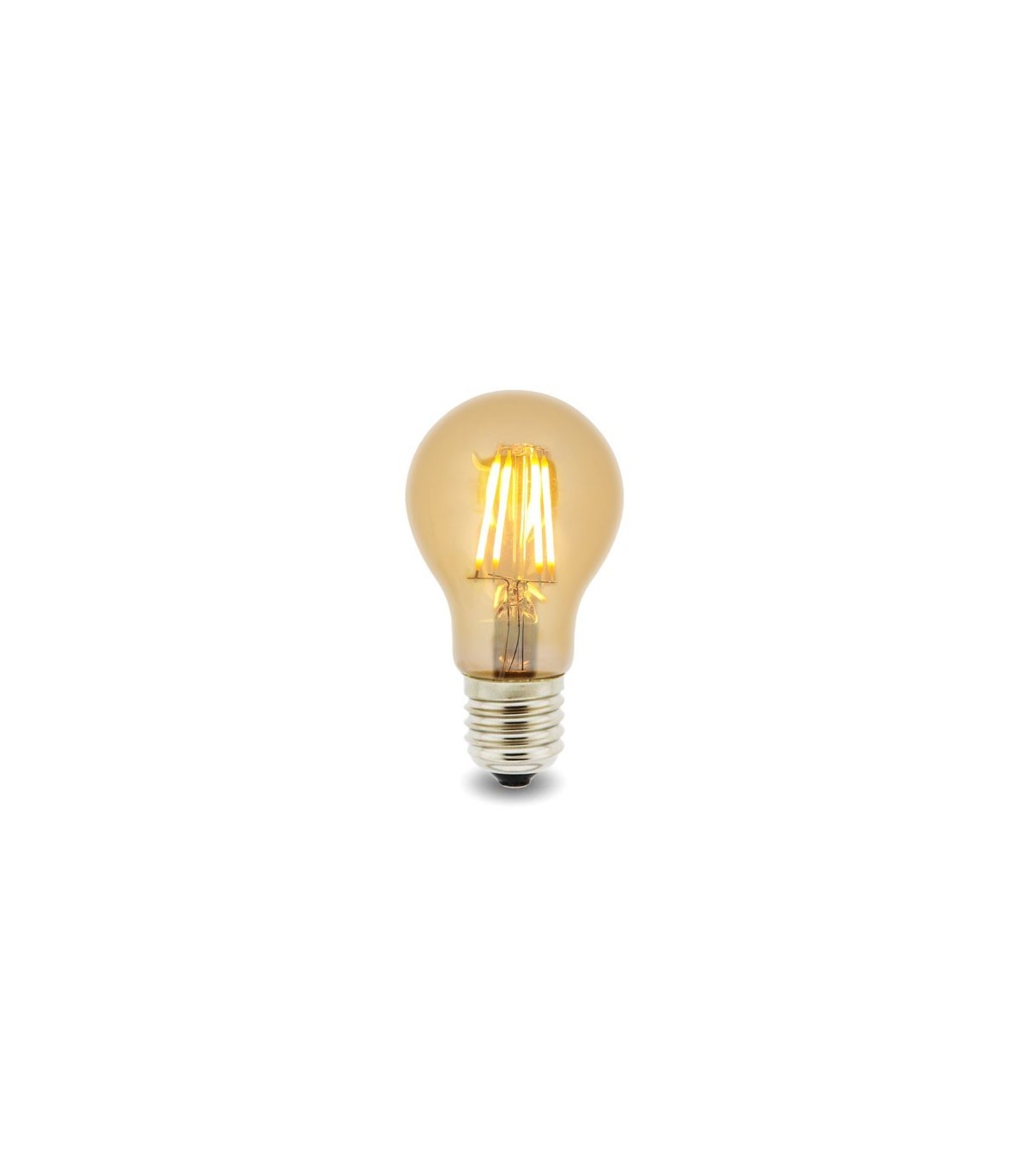 Bombilla LED filamento A60 4W 350Lm 330º E27 2500K Ambar Serie VINTAGE