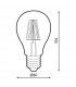 Bombilla LED filamento A60 4W 350Lm 330º E27 2500K Ambar Serie VINTAGE