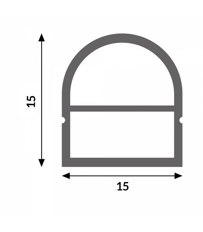Funda de Silicona DOOR 15X15 Para Tiras Led -20 Metros-
