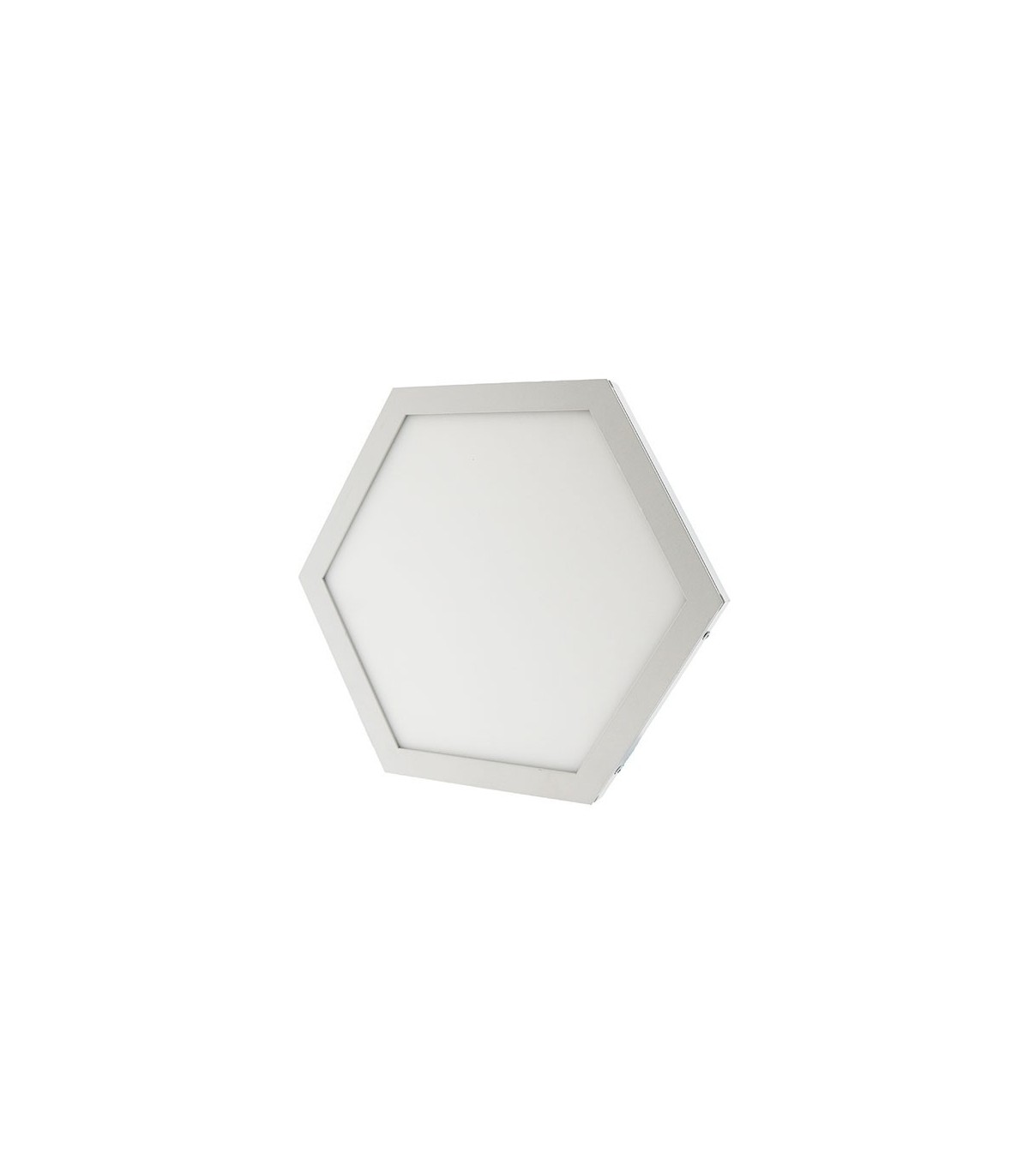 Plafón LED superficie 10W 840Lm 120º IP40 Hexagonal Blanco