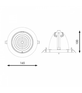 Foco Empotrable Led TRACK 30W 3000LM 24º IP20