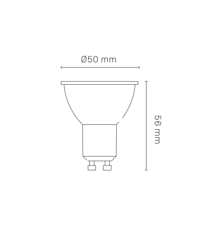 Dicroica GU10 12/24V 6W 550Lm 100º