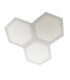 Plafón LED superficie 10W 840Lm 120º IP40 Hexagonal Blanco