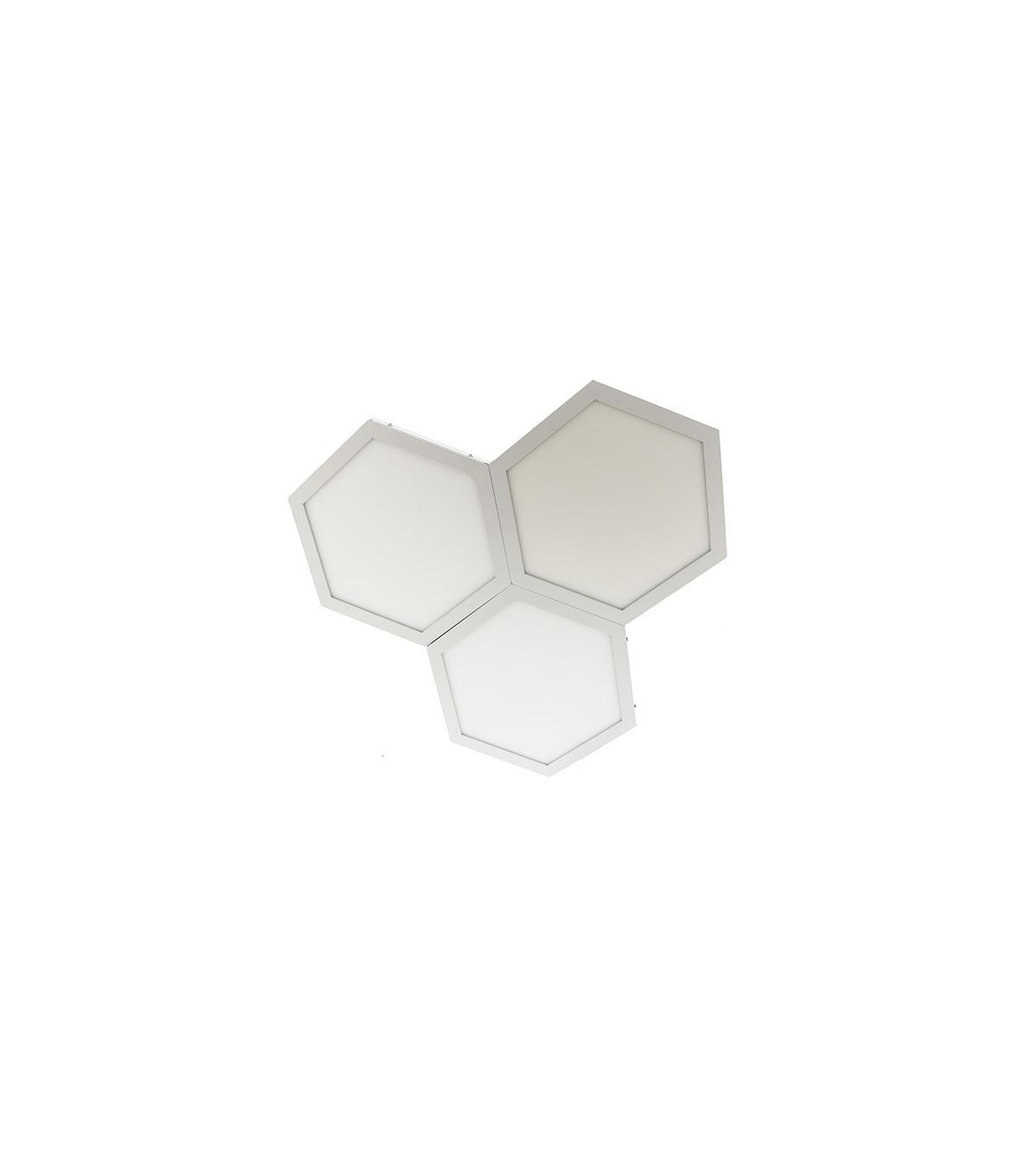 Plafón LED superficie 10W 840Lm 120º IP40 Hexagonal Blanco