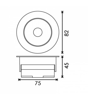 Downlight CobMon 7W 560Lm IP20