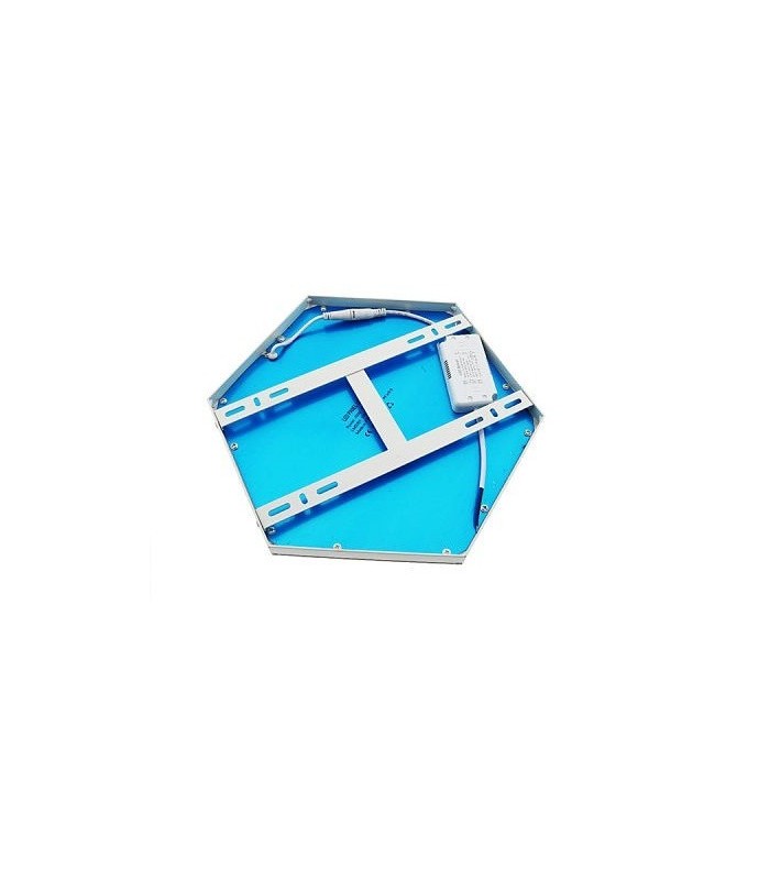 Plafón LED superficie 10W 840Lm 120º IP40 Hexagonal Blanco