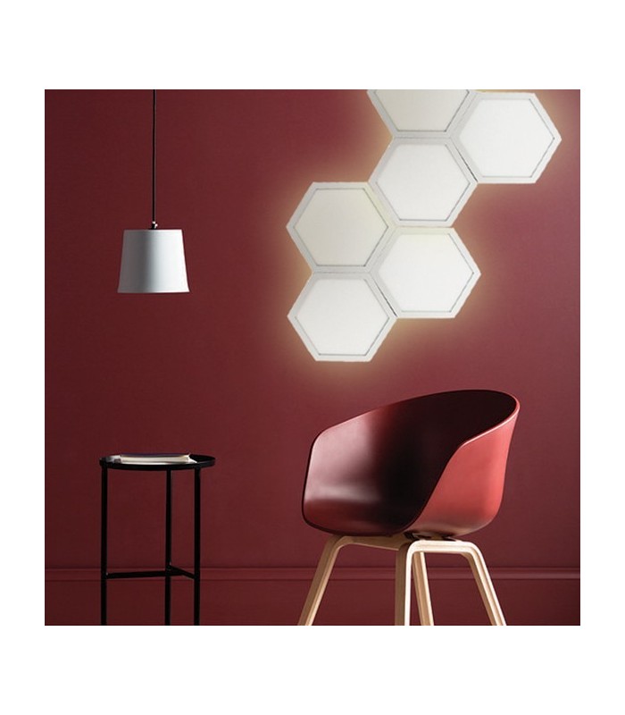 Plafón LED superficie 10W 840Lm 120º IP40 Hexagonal Blanco