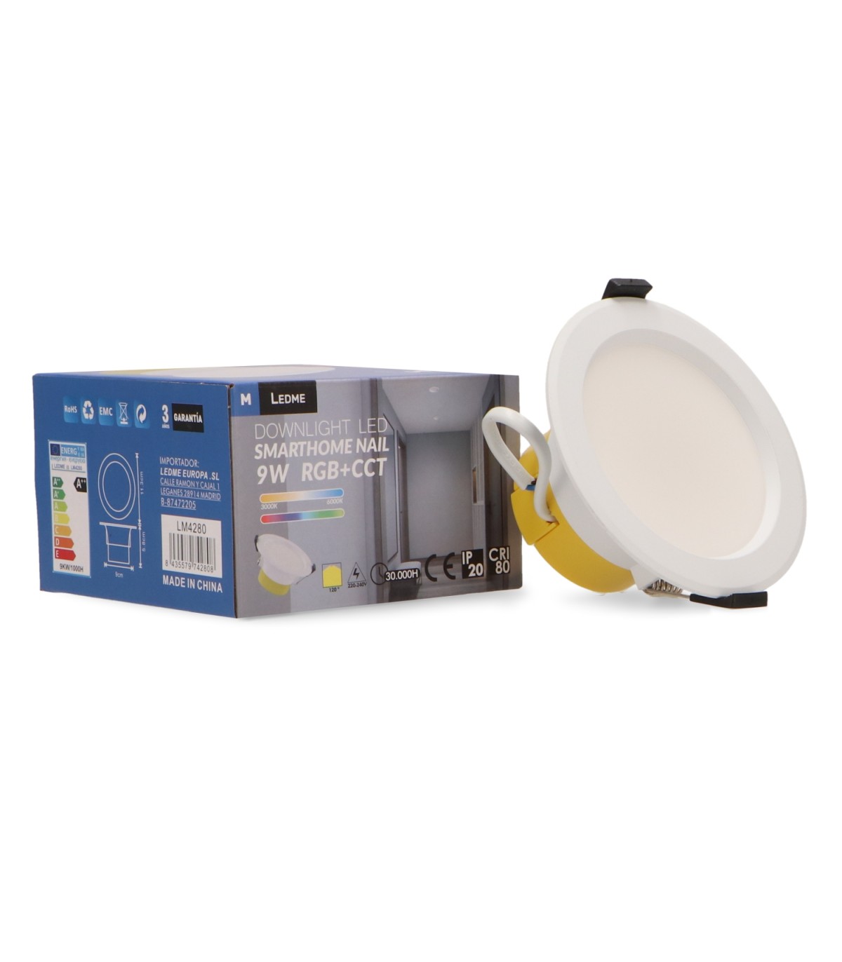 Downlight Smarthome NAIL 9W 810Lm IP20 RGB+CCT
