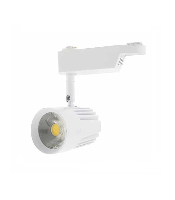 Foco Carril LED COB 15W 1.500Lm 18° IP40  Blanco Monofásico