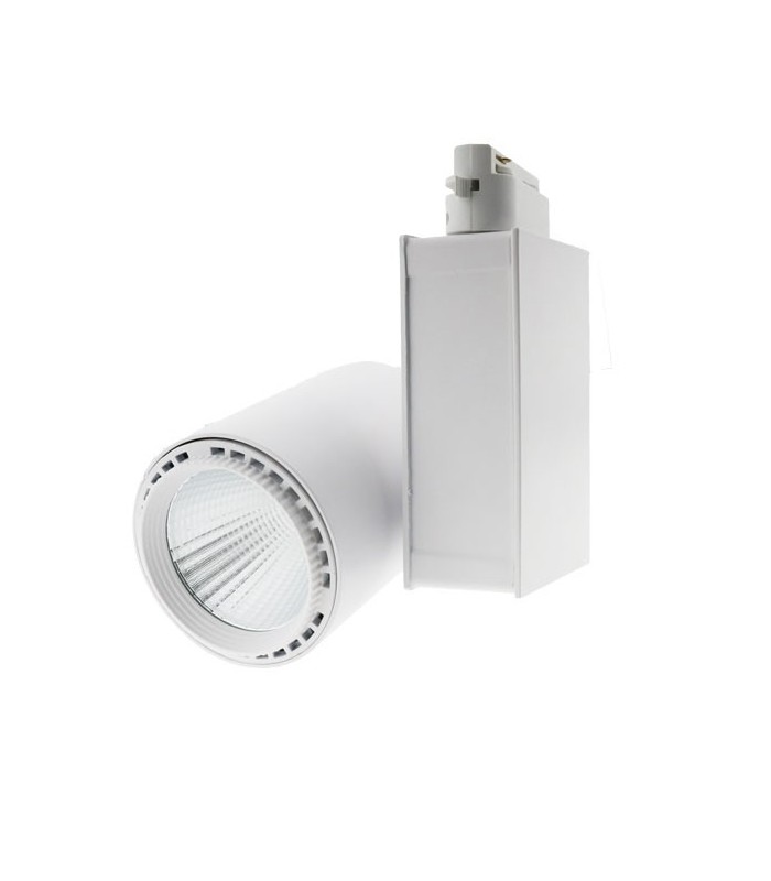 Foco Carril LED KUBE 35W 3.500Lm 36° IP40 Blanco Monofásico