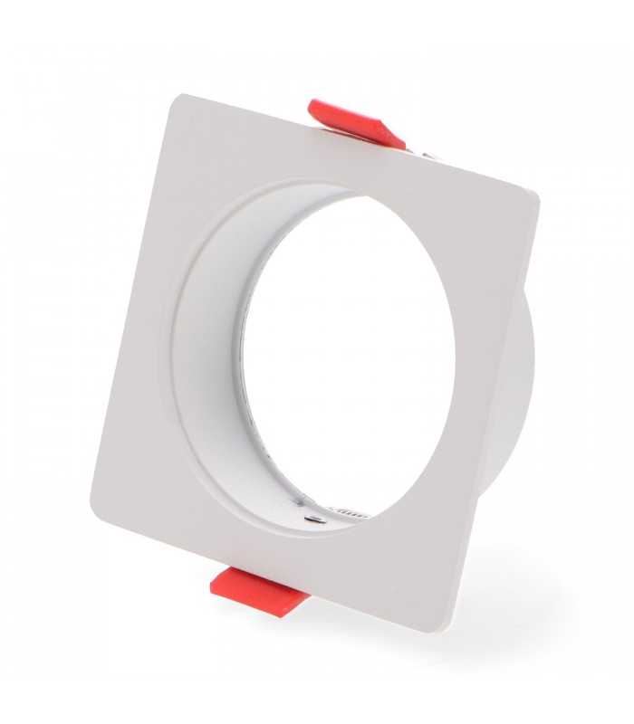 Aro Empotrable Cuadrado Blanco Para Módulo Cobfix 10W