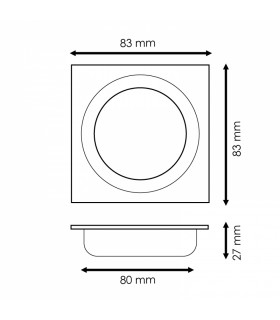 Aro Empotrable Cuadrado Blanco Para Módulo Cobfix 10W