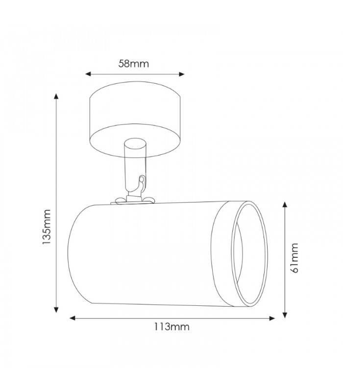 Aplique de Techo Gu10 Orientable City 1 Foco