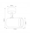 Aplique de Techo Gu10 Orientable City 1 Foco