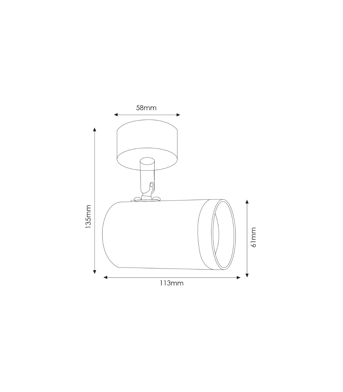 Aplique de Techo Gu10 Orientable City 1 Foco