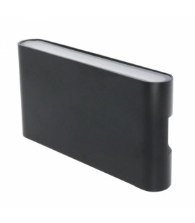Aplique Pared Led Fine 10W 920Lm Negro IP54