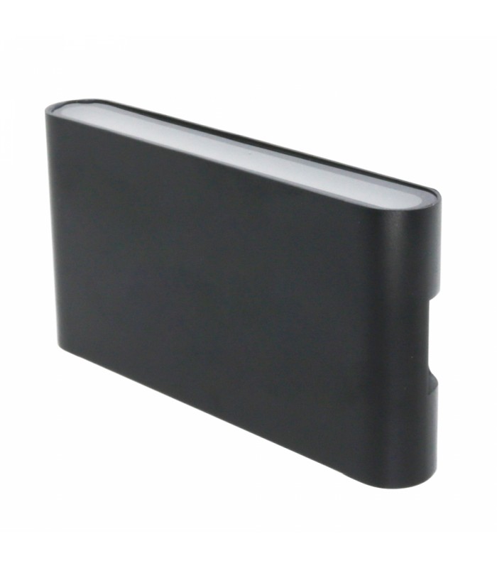 Aplique Pared Led Fine 10W 920Lm Negro IP54
