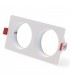Aro Empotrable Cuadrado Doble Blanco Para Módulo Cobfix 10W