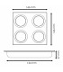 Aro Empotrable Cuadrado Cuadruple Blanco Para Módulo Cobfix 10W