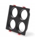 Aro Empotrable Cuadrado Cuadruple Negro Para Módulo Cobfix 10W