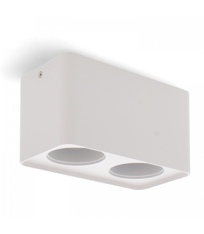 Aro Superficie Cuadrado Doble Blanco Para Módulo Cobfix 10W