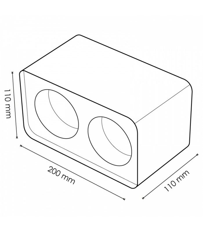 Aro Superficie Cuadrado Doble Blanco Para Módulo Cobfix 10W