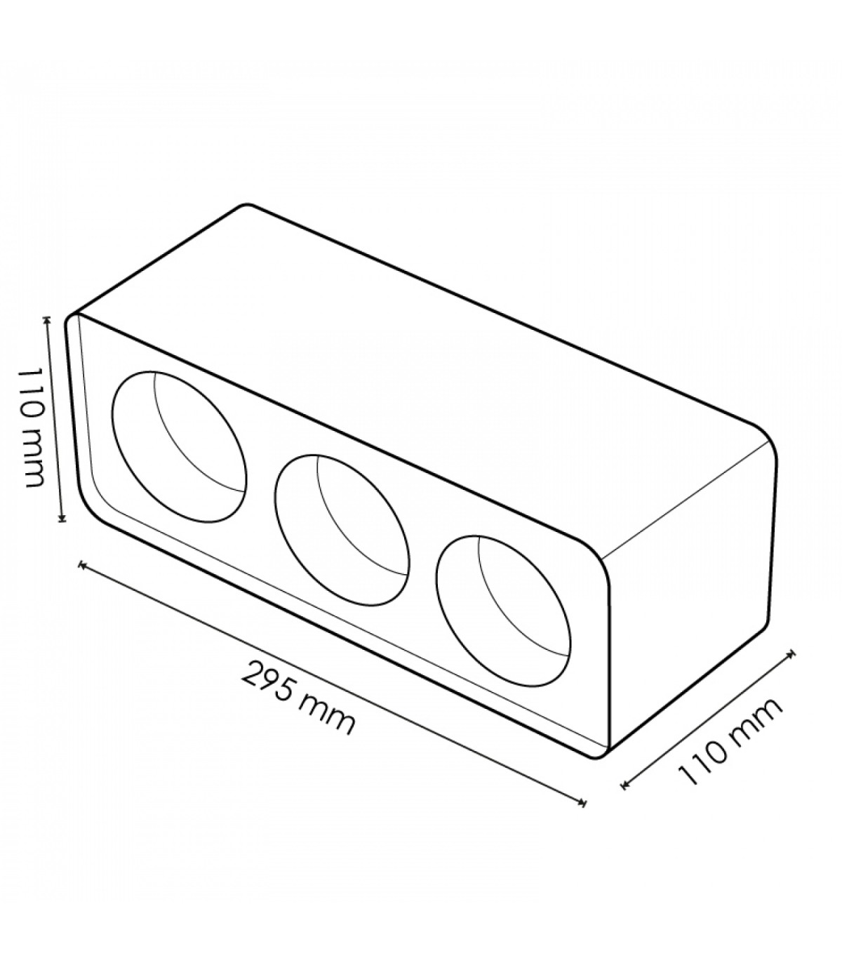 Aro Superficie Cuadrado Triple Negro Para Módulo Cobfix 10W