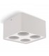 Aro Superficie Cuadrado Cuadruple Blanco Para Módulo Cobfix 10W