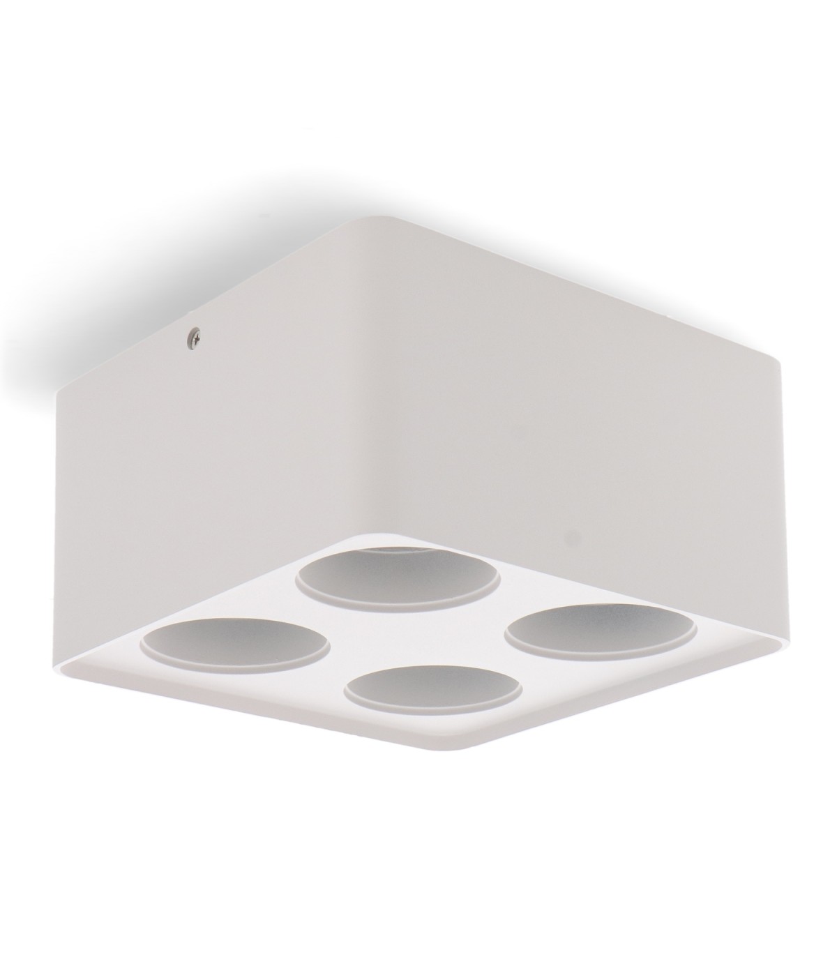 Aro Superficie Cuadrado Cuadruple Blanco Para Módulo Cobfix 10W