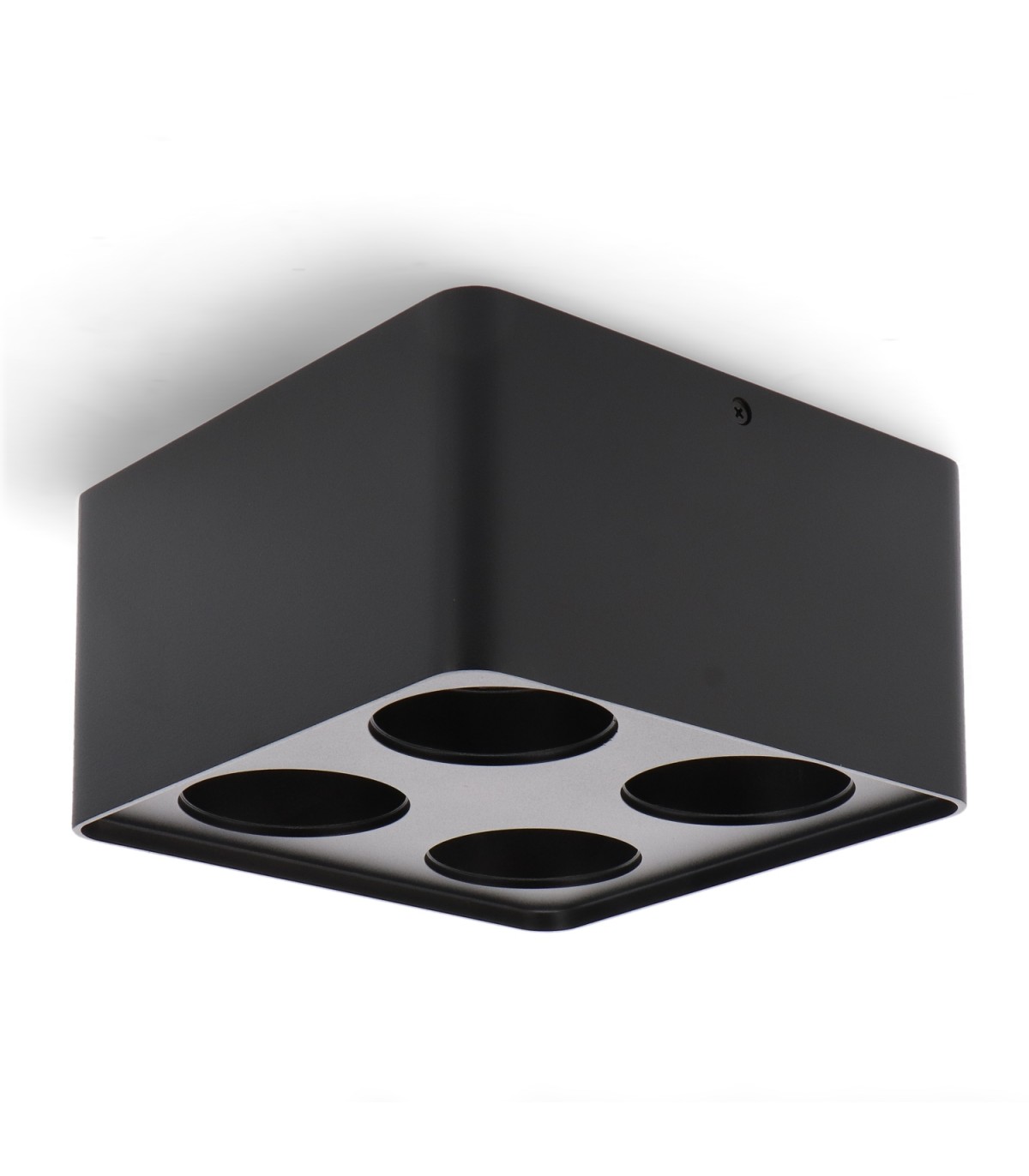 Aro Superficie Cuadrado Cuadruple Negro Para Módulo Cobfix 10W